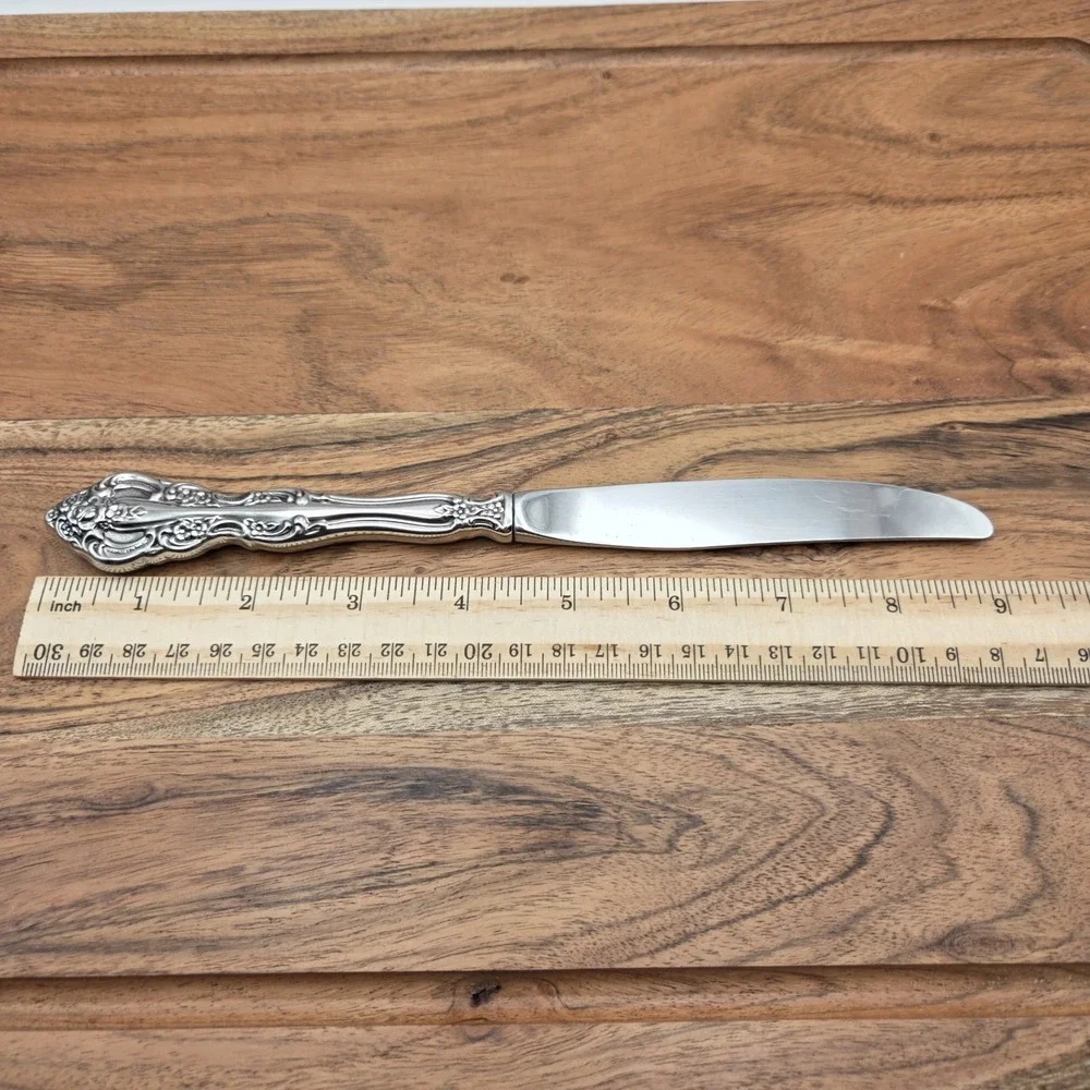 Set Of 6 Oneida Michelangelo Cube Heirloom Stainless Steel 18/10 Dinner Knives